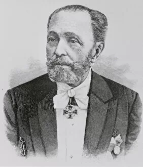 Photoengraving Gallery: Portrait of Marius Petipa (1818-1910), 1899. Artist: Anonymous