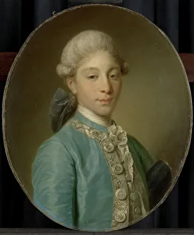 Greuse Jean Baptiste Prints: Portrait of the Marquis de Saint-Paul, c.1760. Creator: Jean-Baptiste Greuze