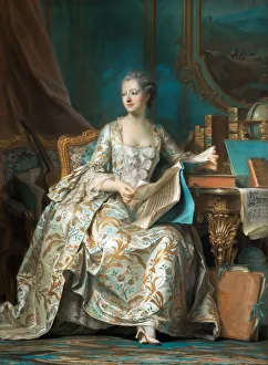 Portrait of the Marquise de Pompadour (1721-1764). Artist: La Tour Portrait of the Marquise de Pompadour (1721-1764). Artist: La Tour