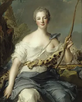 Nattier Prints: Portrait of the Marquise de Pompadour (1721-1764) as Diana