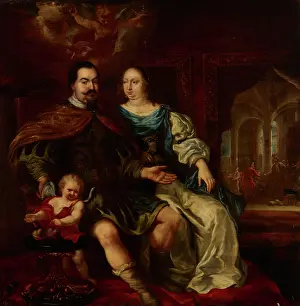 Schleswig Holstein Prints: Portrait of a Married Couple, 2nd half of 17th century. Creator: Jurgen Ovens