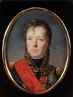 Gouache On Horn Prints: Portrait of Marshal Michel Ney (1769-1815), ca 1806