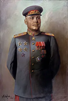 Portrait of the Marshal of Soviet Union Ivan Konev (1897-1973), 1945. Creator: Yakovlev, Vasili Nikolayevich (1893-1953)