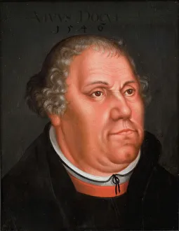 Double Chin Prints: Portrait of Martin Luther (1483-1546), 1540-1640. Creator: Lucas Cranach the Elder