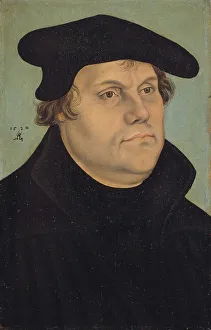 Double Chin Prints: Portrait of Martin Luther, 1532. Creator: Lucas Cranach the Elder