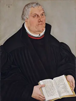 Martin Prints: Portrait of Martin Luther, 1559. Creator: Lucas Cranach the Younger
