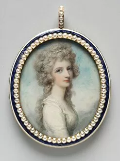Richard Cosway Gallery: Portrait of Mary Frances (Fanny) Swinburne, c. 1786. Creator: Richard Cosway (British, 1742-1821)