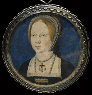Bloody Mary Gallery: Portrait of Mary I of England, ca 1521-1525. Artist: Horenbout (Hornebolte), Lucas (1490 / 95-1544)