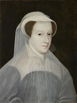 Clouet Prints: Portrait of Mary, Queen of Scots (1542-1587), c. 1560. Creator: Clouet, Francois, (School)