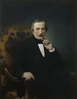Milanese School Collection: Portrait of Massimo d Azeglio (1798-1866), 1864