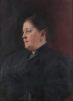 Gustav 1862 1918 Prints: Portrait of Mathilde Trau, 1893. Creator: Klimt, Gustav (1862-1918)