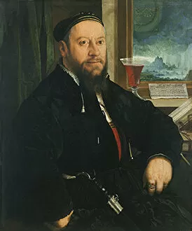 Schwarz Gallery: Portrait of Matthaus Schwarz. Artist: Amberger, Christoph (ca. 1500-1562)