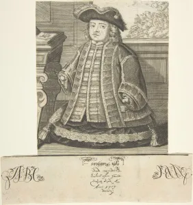 Magician Prints: Portrait of Matthias Buchinger (1674-1739), 1709. Creator: Anon