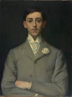 Blanche Prints: Portrait of Maurice Barres, c1890. Creator: Blanche, Jacques-Emile (1861-1942)