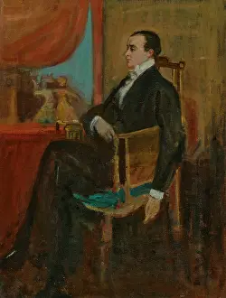 Australia Prints: Portrait of Max Beerbohm (1872-1956), c1900. Creator: Conder, Charles (1868-1909)