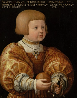 Habsburg Prints: Portrait of Maximilian of Austria (1527-1576), Aged Three. Creator: Jakob Seisenegger