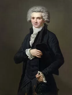 Bloody Regime Gallery: Portrait of Maximilien de Robespierre (1758-1794). Artist: Vigneron, Pierre Roch (1789-1872)