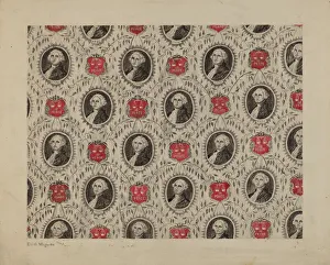 Edith Magnette Prints: Portrait Medallions of George Washington, c. 1939. Creator: Edith Magnette