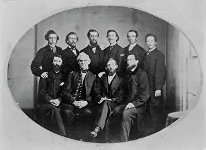 Accountant Prints: Portrait of ten men including Anderson Doniphan Johnston