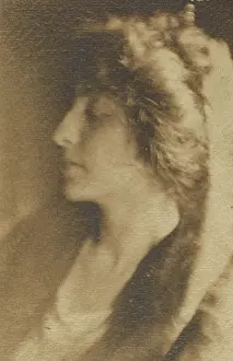 Eyes Closed Prints: Portrait of Mercedes de Cordoba, 1902. Creator: Joseph Turner Keiley