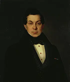 1840s Prints: Portrait of the Merchant Ivan Zhadimerovsky, 1840. Creator: Pyotr Zakharov