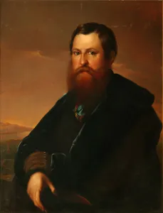 Images Dated 14th June 2013: Portrait of the Merchant Pyotr Semyonovich Sapozhnikov. Artist: Zaryanko