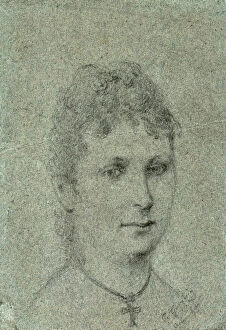 Paul Eugéne Henri 1848 1903 Gallery: Portrait of Mette-Sophie Gad, ca 1873