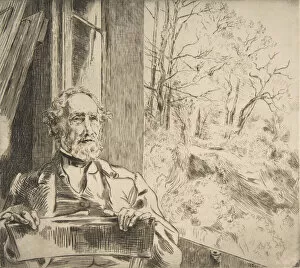 Portrait of Meyer-Heine, 1872. Creator: Felix Bracquemond