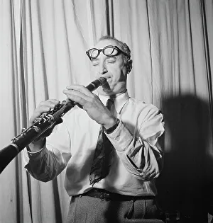 Portrait of Mezz Mezzrow in his office, New York, N.Y. ca. Nov. 1946. Creator: William Paul Gottlieb