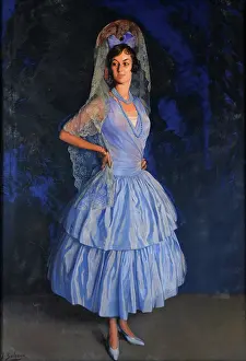 Portrait of Micaela Aramburu y Picardo, 1928. Creator: Zuloaga y Zabaleto, Ignacio (1870-1945)