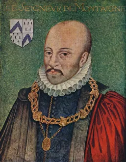 Chain Of Office Gallery: Portrait of Michel Montaigne, c1578, (1939). Artist: Daniel Dumonstier