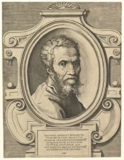 Buonarroti Gallery: Portrait of Michelangelo, after 1564. Creator: Giorgio Ghisi