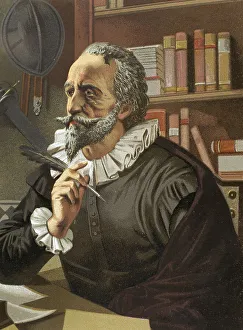 Portrait of Miguel de Cervantes (1547-1616), Spanish writer. Creator: Unknown