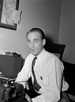 Music Industry Prints: Portrait of Mike Levin, Down Beat office