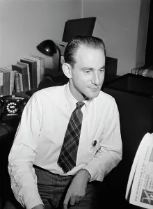 Music Industry Prints: Portrait of Mike Levin, Down Beat office