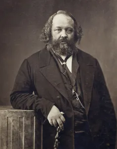 Portrait of Mikhail Alexandrovich Bakunin (1814-1876), ca 1860. Artist: Nadar, Gaspard-Felix (1820-1910)
