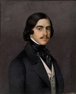 Portrait of Mikhail Alexandrovich Bakunin (1814-1876), 1841. Creator: Grünewald