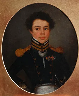 Portrait of Mikhail Ivanovich Ozerov (1792-1867), c. 1815. Artist: Anonymous