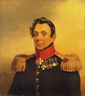 Braid Prints: Portrait of Mikhail N. Ryleyev (1771-1831) (1st), 1824. Creator: George Dawe