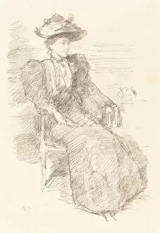 Anxious Collection: A Portrait: Mildred Howells, 1894 / 1896. Creator: James Abbott McNeill Whistler