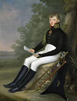 Mapmaking Prints: Portrait of the Military Cartographer F.F.Schubert, 1807. Creator: Jan Gladysz
