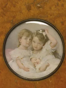 Maria Nikolaevna Prints: Portrait miniature of Grand Duchesses Olga