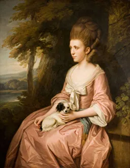 Lapdog Prints: Portrait Of Miss Hargreaves, 1750-1800. Creator: Nathaniel Dance-Holland