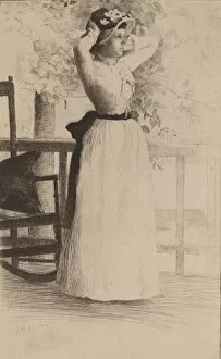 Images Dated 16th July 2021: Portrait of Miss Hoe, 1889. Creator: Julian Alden Weir