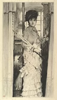 James Jacques Tissot Gallery: Portrait of Miss L... or A Door Must Be Either Open or Closed, 1876