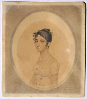 Watercolour And Graphite Prints: Portrait of Miss Mary Tadman, 1809. Creator: John I Smart (British, 1741-1811)