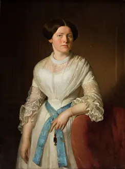 Simmler Prints: Portrait of Miss Pisarzowska, 1852. Creator: Jozef Simmler