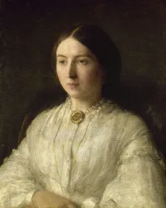 Fantin Latour Henri Prints: Portrait de Mme Edwin Edwards, between 1861 and 1864. Creator: Henri Fantin-Latour