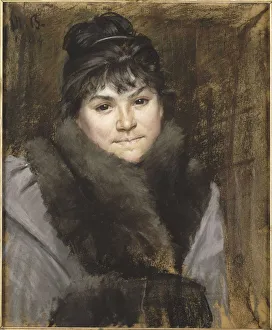 Marie Bashkirtseff Prints: Portrait of Mme X, c. 1883-1884. Artist: Bashkirtseva, Maria Konstantinovna (1860-1884)