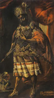 Moctezuma Ii Prints: Portrait of Moctezuma II, 17th century. Artist: Anonymous